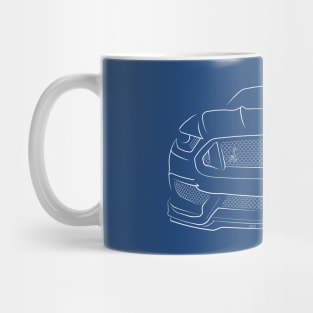 Ford GT350 Mustang - front stencil, white Mug